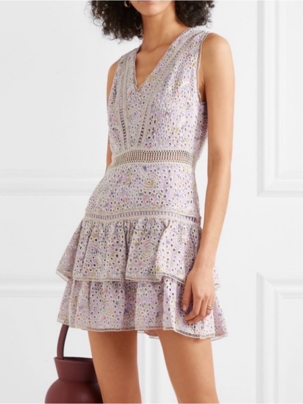 Alice + Olivia Tonie Tiered Floral Mini Dress
